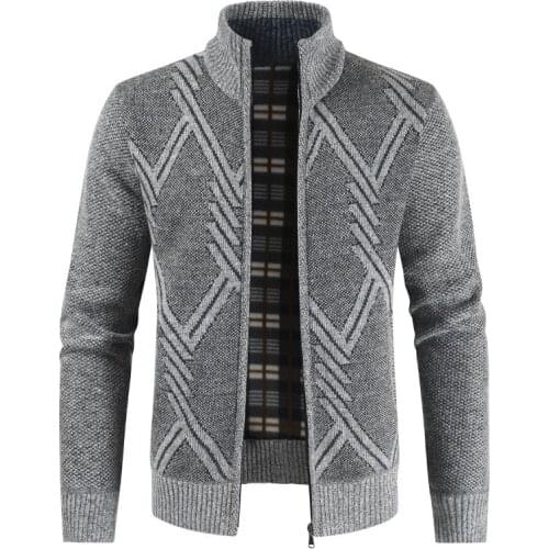 2020 Winter Cardigan Sweater Coat Men Autumn Fashion Solid Sweaters Casual Warm Knitting Jumper Sweater Male Coats Plus Size 3XL