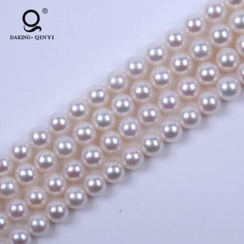 Daking Jewelry Wholesale 10-11mm Natural aaa Freshwater Pearls Round Pearls Strands Sale
