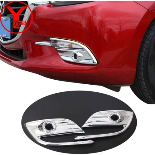 Front fog light cover For Mazda 3 2018 Axela accessorios ABS chrome exterior lamp For mazda 3 bm axela 2017 accesories YCSUNZ