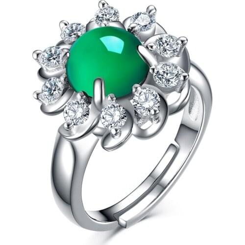 Seanlov 10 Cubic Zirconia Cystal NO Drill Out Engagement Light Green Birthstone Gift For Women Anniversary Mother Day Gift