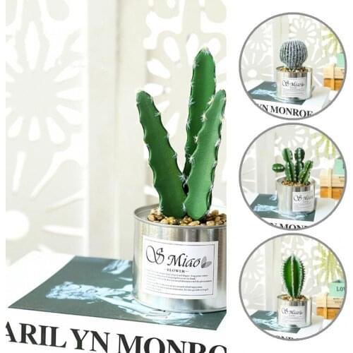 Removable Practical Artificial Cactus Ball Green Plant for Living Room