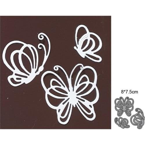 Metal Cutting Dies Cut Mold 3Pcs Animals Butterfly Decoration Scrapbook Paper Craft Knife Mould Blade Punch Stencils