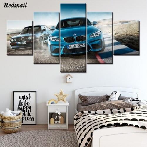 Blue Sport Car 5 Pieces diy diamond painting 5D Full Square/Round Diamond embroidery mosaic Home Decor puzzle MM091