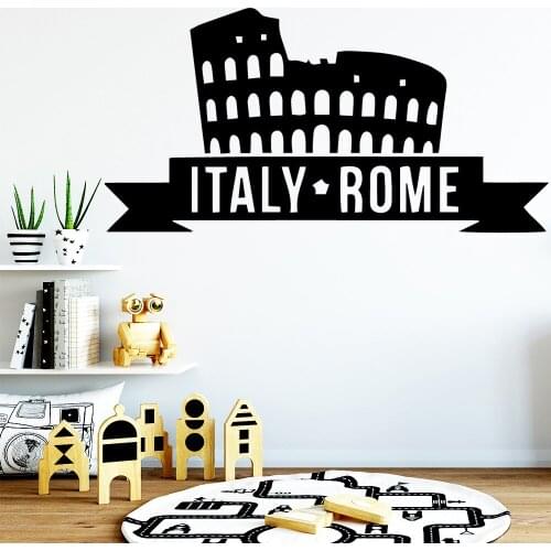 Modern Italy Rome Building Wall Stickers Home Furnishing Decorative Wallpaper Vinyl Stickers Diy Home Decoration Accessories
