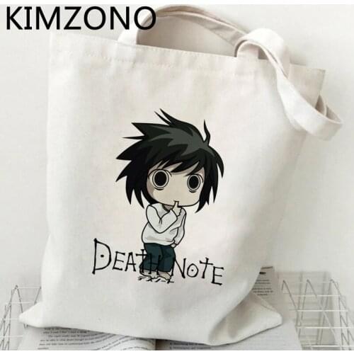 Death Note shopping bag bolso jute bag cotton shopper bolsas de tela grocery bag sacola reciclaje bolsas ecologicas sac toile