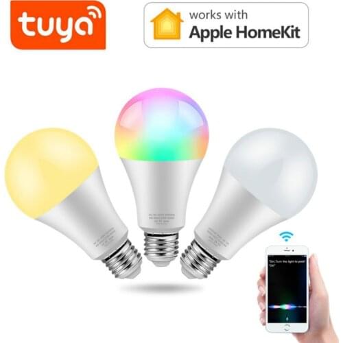 WiFi LED Bulbs 16 Million RGB Smart Lamp Work For Alexa/Google Homekit Tuya App Siri Echo Voice Control Timer Dimmable LED Lamp