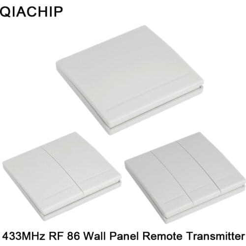 QIACHIP 433MHz Universal Wireless Remote Control Switch 110V 220V 1CH Relay Receiver Module & Wall Panel RF Remote Controls Kit
