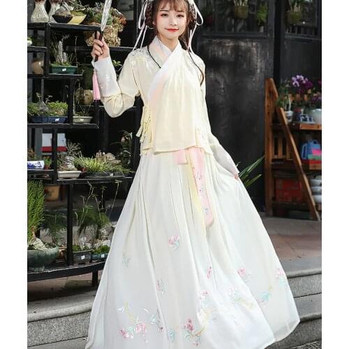 Hanfu dance costume outfit women qing dynasty costume chinese costume oriental dress traditional chinese clothing for women