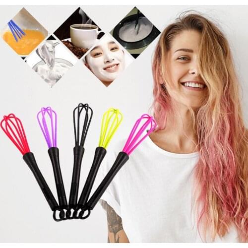 1Pcs Multi-function Plastic Salon Hairdressing Dye Cream Whisk Hair Mixer Barber Stirrer Blender Hair Care Styling Tools Random