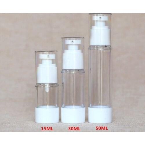 30pcs/lot 50ml High Quality AS Plastic Lotion Sub-Bottling With PP Vacuum Pump Serum Bottles Refillable Cream Airless Bottle