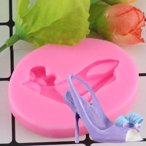 3D High Heels Shoes Mould Fondant Cake Chocolate Decoration Tools Plastic Mold DIY Baking Accessories