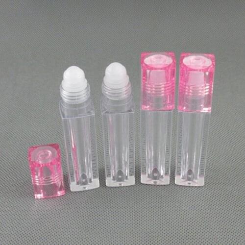 50pcs 6.5ML Empty Lipgloss Roll on Bottles Lip Balm Containers Lipstick Lips Lip Oil Clear Roller Ball Tubes Makeup Bottles