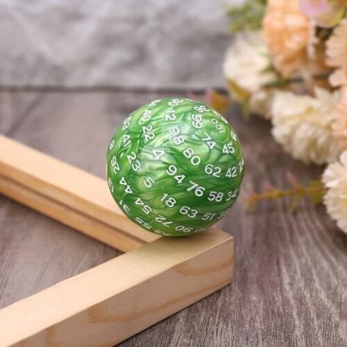 99 Sides Polyhedral Dice Green Irregular Multi Sided Acrylic Dices for Table Board Role Playing Game