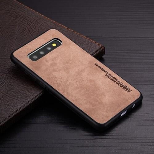 AMMYKI For Samsung S10 S10E 5G Plus Case Soft Silicone pu leather case For Samsung Galaxy S10 S10E 5G Plus Case