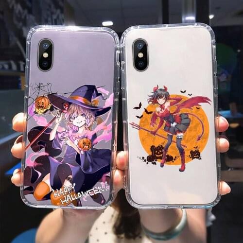 Halloween pattern Phone Case for Iphone 12 Mini 11 Pro XS MAX 8 7 6S Plus X SE2 XR Soft Clear Cute Cartoon GilrsShockproof Coque