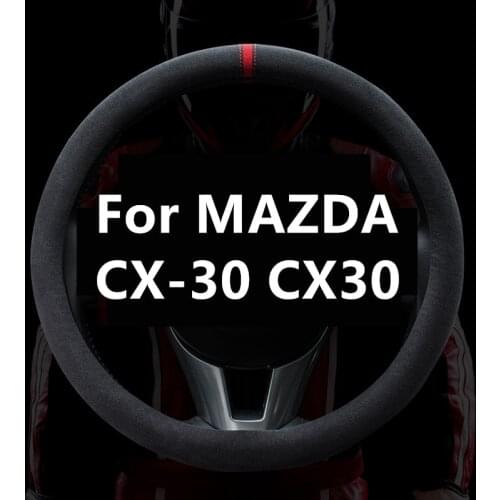 For MAZDA CX-30 CX30 Steering wheel cover four seasons universal steering wheel cover interior modification Flip plush cover