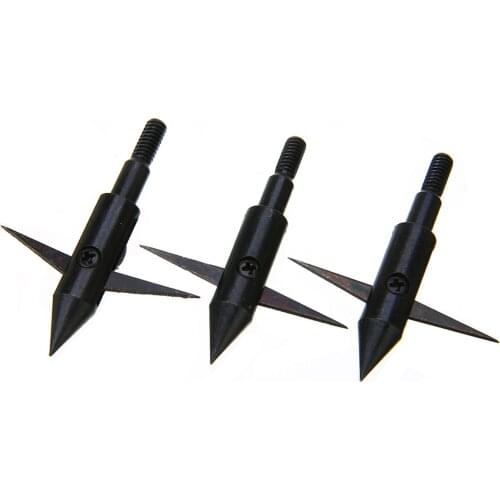 3Pcs Black Stainless Steel Archery Arrowheads Fishing Arrow Hunting Archery Bow Heads Boardhead Arrowhead Points