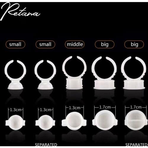 100pcs Eyelash Glue Holder Disposable Eyelash Glue Container Tattoo Ink Cup For Eyelash Extension Tattoo Paint Holder Tray Tool