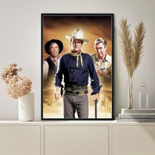 John Wayne The Man Who Shot Liberty Movie Poster Canvas Print Wall Painting Home Decoration ( No Frame )