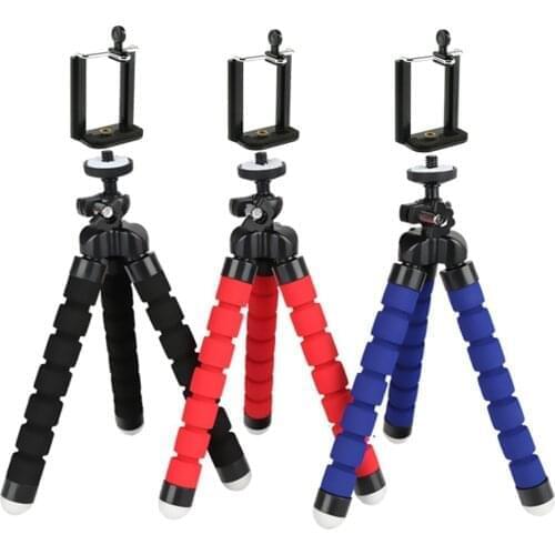 Flexible Octopus Tripod for Phone with Phone Clip Screw Mount Adapter For explay Xiaomi huawei Action Camera Tripod Stand Mount