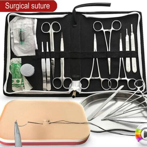 20pcs/set 16cm Surgical suture tools, operation training instrument tool kit with selica gel for Medical/science/Students