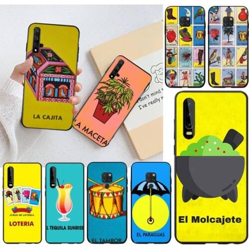 HUAGETOP Mexican Bingo Loteria Luxury Phone Case for Huawei P40 P30 P20 lite Pro Mate 30 20 Pro P Smart 2019 prime