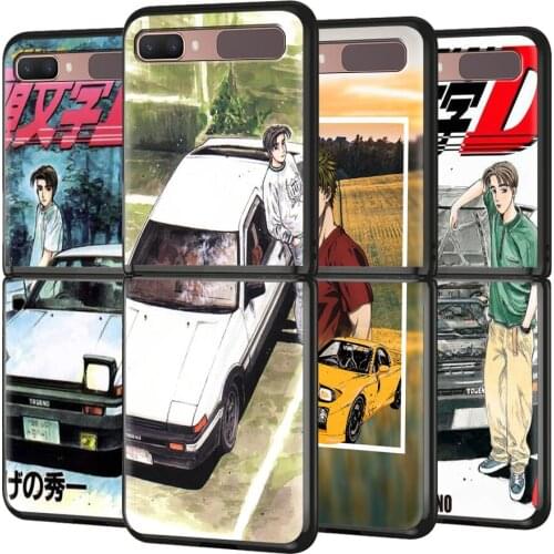 Initial Takumi 86 Black PC Hard Cover For Samsung Galaxy Z Flip 5G Foldable Deluxe Cell Phone Case Coque Capa
