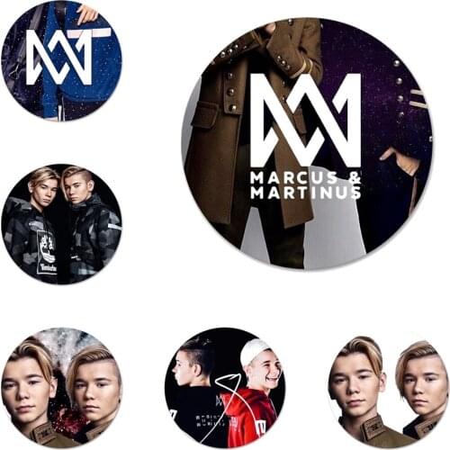 Marcus & Martinus Fashion Icons Pins Badge Decoration Brooches Metal Badges For Clothes Backpack Decoration