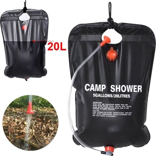 Water Bag 20L Outdoor Camping Shower Bag Portable Shower Solar Bath for Camping Outdoor Bathing Hiking Water Hydration Pack