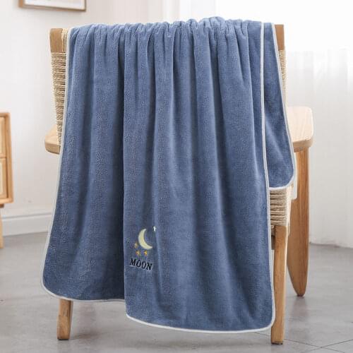 Plus-Sized Bath Towel Towel Set Cotton Absorbent Non-Lint Thickened Cute Washable Microfiber Hair Towel Wrap Beach Towel 70x140