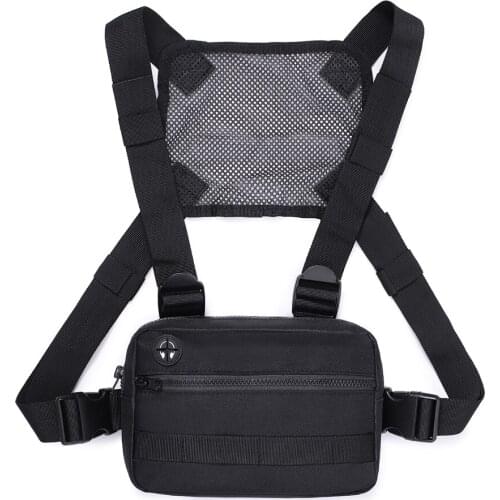 Fashion Multifunctional Hip Hop Chest Bag with Straps Unisex Rectangle Travel Running Phone Bags Streetwear Vest Waist Pack