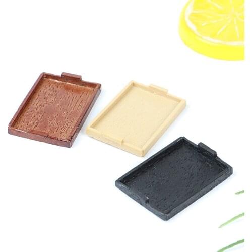 New 3pcs/set Durable Miniature Food Doll House Accessories Dollhouse Trays Plates