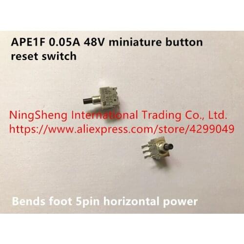 Original new 100% APE1F 0.05A 48V miniature button reset switch bends 5pin horizontal power