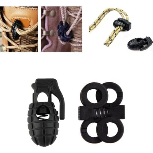 Shoelace Shoe Lace Buckle Stopper Rope Cord Clip Paracord Lock Clamp Sport Camp Bushcraft Outdoor Kit Travel gear