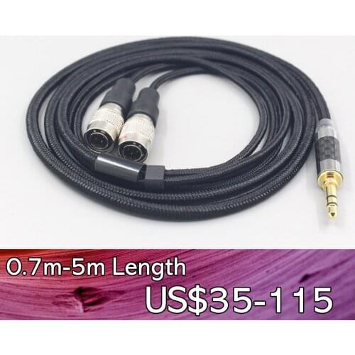 LN007545 6.5mm XLR 4.4mm Super Soft Headphone Nylon OFC Cable For Mr Speakers Alpha Dog Ether C Flow Mad Dog AEON Earphone