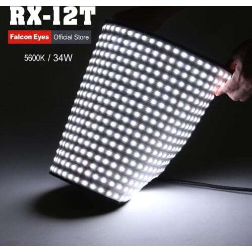 Falcon Eyes 34W LED Photographing Light Flexible Photo Lamp Portable For Camera Video/Studio/Interview/Movie Fotografia RX-12T