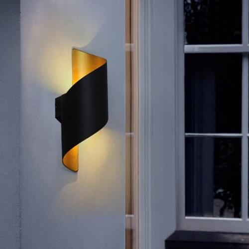 10W Outdoor Waterproof Wall Light Fixtures Modern Up Down Aluminum Wall Lamp Nordic Aisle Corridor Balcony Garden Lights Sconces