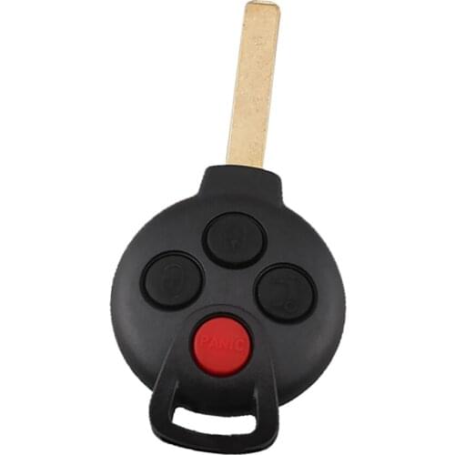 Replacement Remote Key Fob 4-Buttons 315MHz 7941 Chip For 05-15 Smart Fortwo