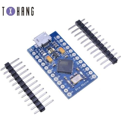 Pro Micro ATmega32U4 5V 16MHz Replace ATmega328 For Arduino Pro Mini With 2 Row Pin Header For Leonardo Mini Usb Interface