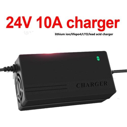 24V 10A charger 24v 29.4V 10A lithium li-ion 8S 29.2V 10A lifepo4 10S 28V 10A LTO battery charger lead acid with display charger