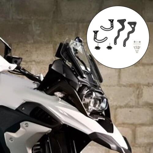 1 Set Iron Windshield Support Holder Windscreen Bracket Kits Moulding Interchange for BMW R1250GS 18-21 LC /Adventure Series