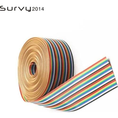 1 Meter 3.3ft 40 Way 40 pin Flat Rainbow Ribbon IDC Cable Wire Rainbow Cable diy electronics