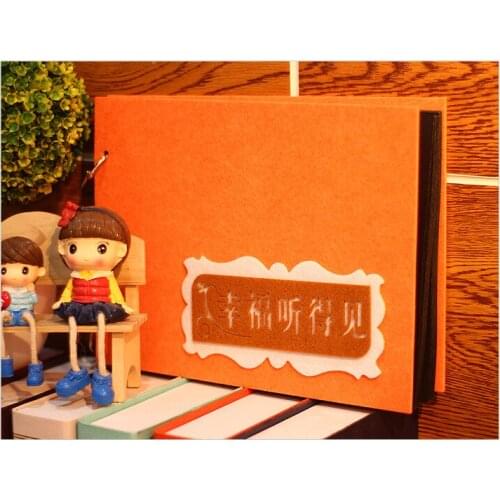1Pcs 10 Inch Sticky Type Felt Photo Album DIY Childhood Record Handmade Family Memory Craft Yearbook Can Put 1-8 Inch Photos