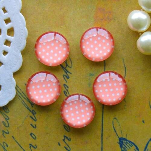 12mm 25mm 14mm 16mm 18mm 20mm Photo Glass Cabochons Round Cameo Set Handmade Settings Dot 06