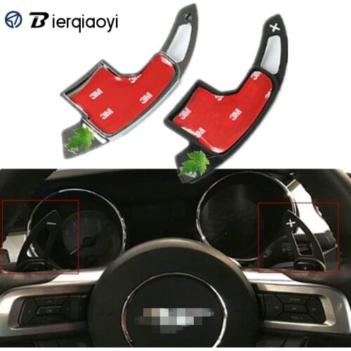 2pcs Shifter Paddles for Ford Car Steering Wheel Gear Shift Paddle Shifter Extention for Ford Mustang 2015 2016 2017 Accessories