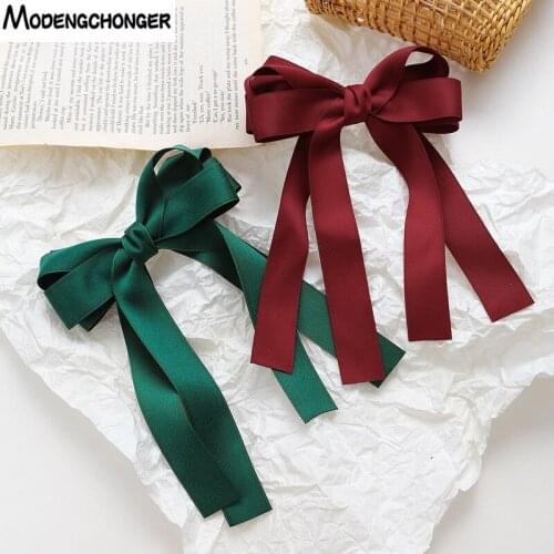 2020 Fashion Soft Barrette Bows Chiffon Hair Clips Satin Fashionable Lady Hairpin Flow comb For Women Girls Hair Accessories