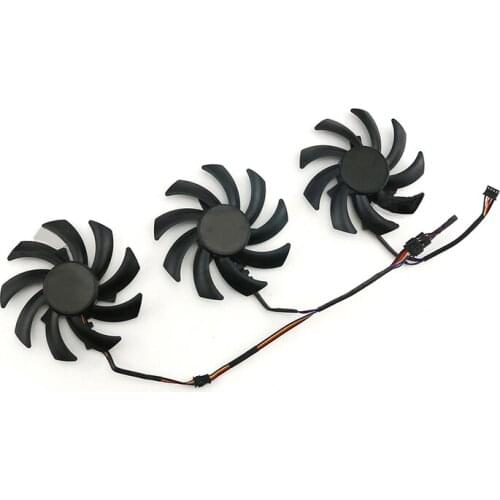 3PCS Cooler Heat Sink Cooling Fans Radiator for Sapphire R9 380 390 Monster Hunter Black Diamond Edition R9 390X Super Platinum