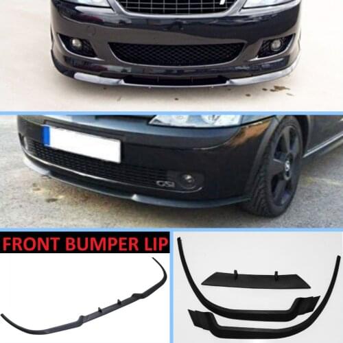 For Opel Corsa C CUPRA R Front Bumper Lip Universal 3pcs Diffuser Black Bumper Lip Spoiler Body Kit Tuning Protector Quality