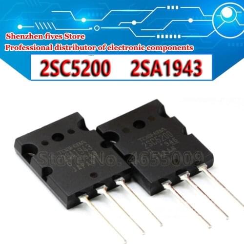 5PCS 2SC5200 TO-3P C5200 2SA1943 A1943 TO-3PL 2SA1943 A1943