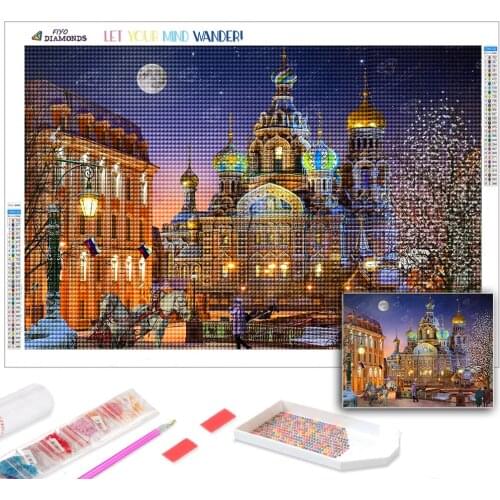 5D DIY Diamond Painting Landscape Scenery Scape Picture Diamond Art Mosaic Embroidery Cross Stitch Kits Scenic Spot Home Decor